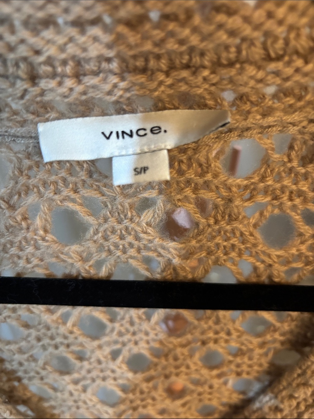 VINCE Crochet Wool Cashmere Blend Cardigan - Picture 4 of 9
